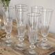 Ensemble de 6 flûtes « Caton » cristal fort – 19e siècle, Baccarat Saint Louis