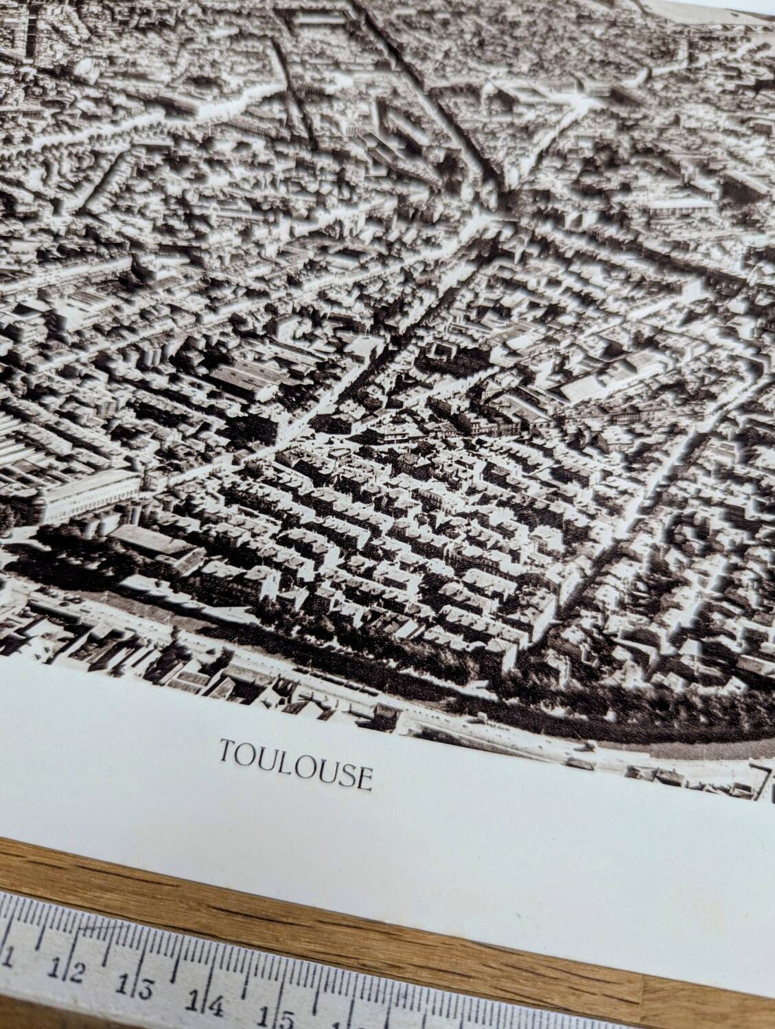 Toulouse, Haute-Garonne, photo print plate from 1942.