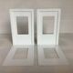 Pair of white metal bookends