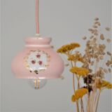 Vintage pink walkman floral pattern and golden frieze