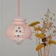 Vintage pink walkman floral pattern and golden frieze