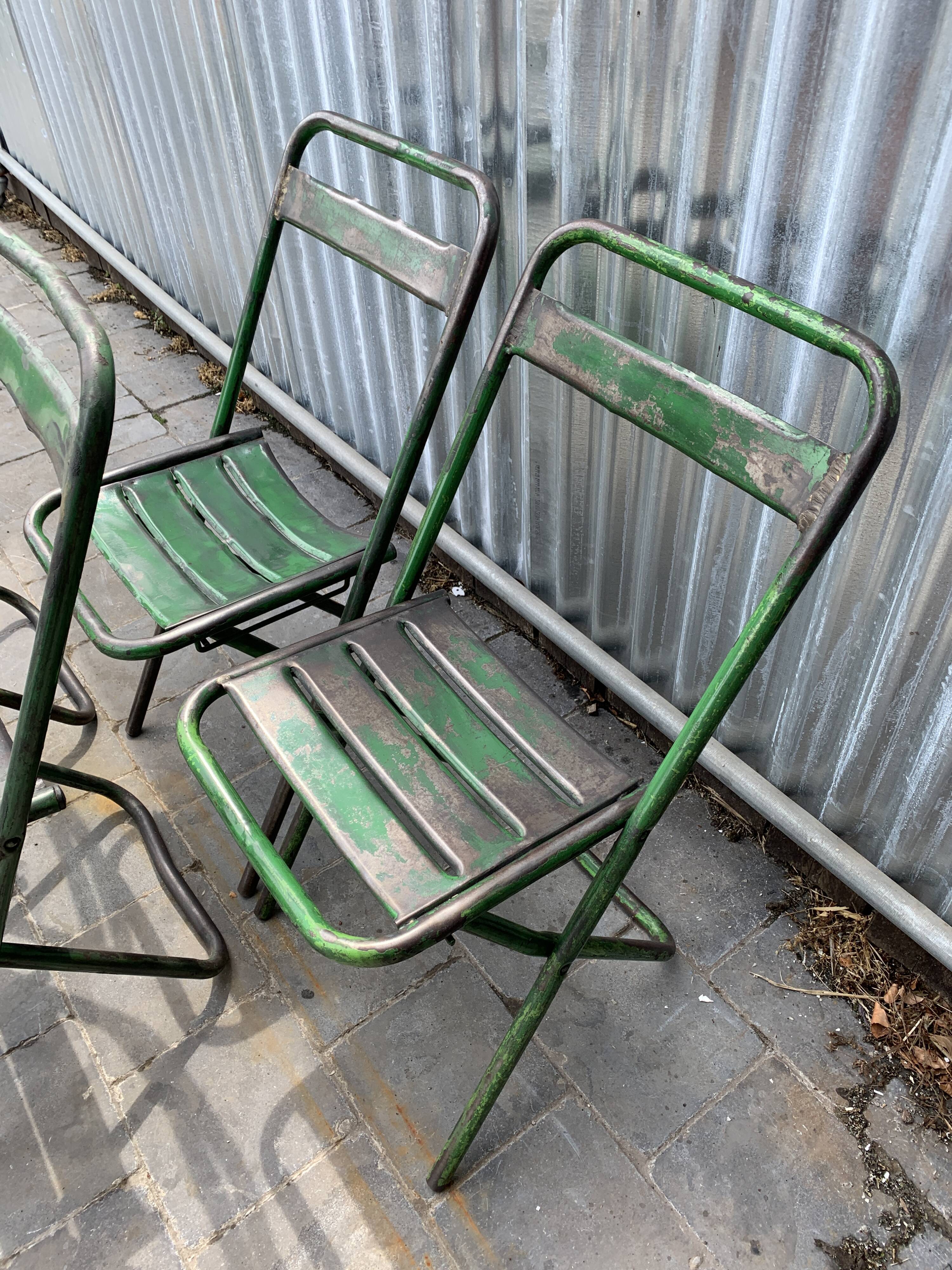 4 chaises de jardin pliantes