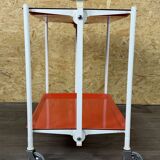 Chariot de service Table d'appoint Design orange Space Age Années 1960 Années 1970