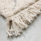 Moroccan Berber carpet beni ouarain ecru diamonds nors engraved 230x157cm