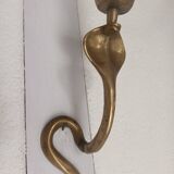 Applique murale bougeoir en bronze cobra