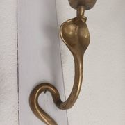 Bronze cobra candle holder wall sconce
