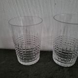 4 vintage crystal tumblers from Baccarat, model Nancy.