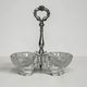 Double crystal metal silver-plated salvers Christofle 20th century