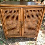Vintage rattan shelf