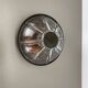 Unique brutalist boom copper and glass wall light by bega lights, germany, 1980s