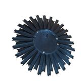 Round silver wall mirror