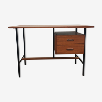 Bureau minimaliste, teck, scandinave, circa 1960