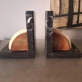 Art deco marble bookends