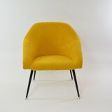 Yellow shell armchair