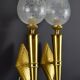 Pair of Wall Scuffles Bronze Torches and Golden Brass Torches