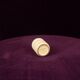 Tommaso Barbi Cream Speckled Ceramic and Brass Table Lighter 1970