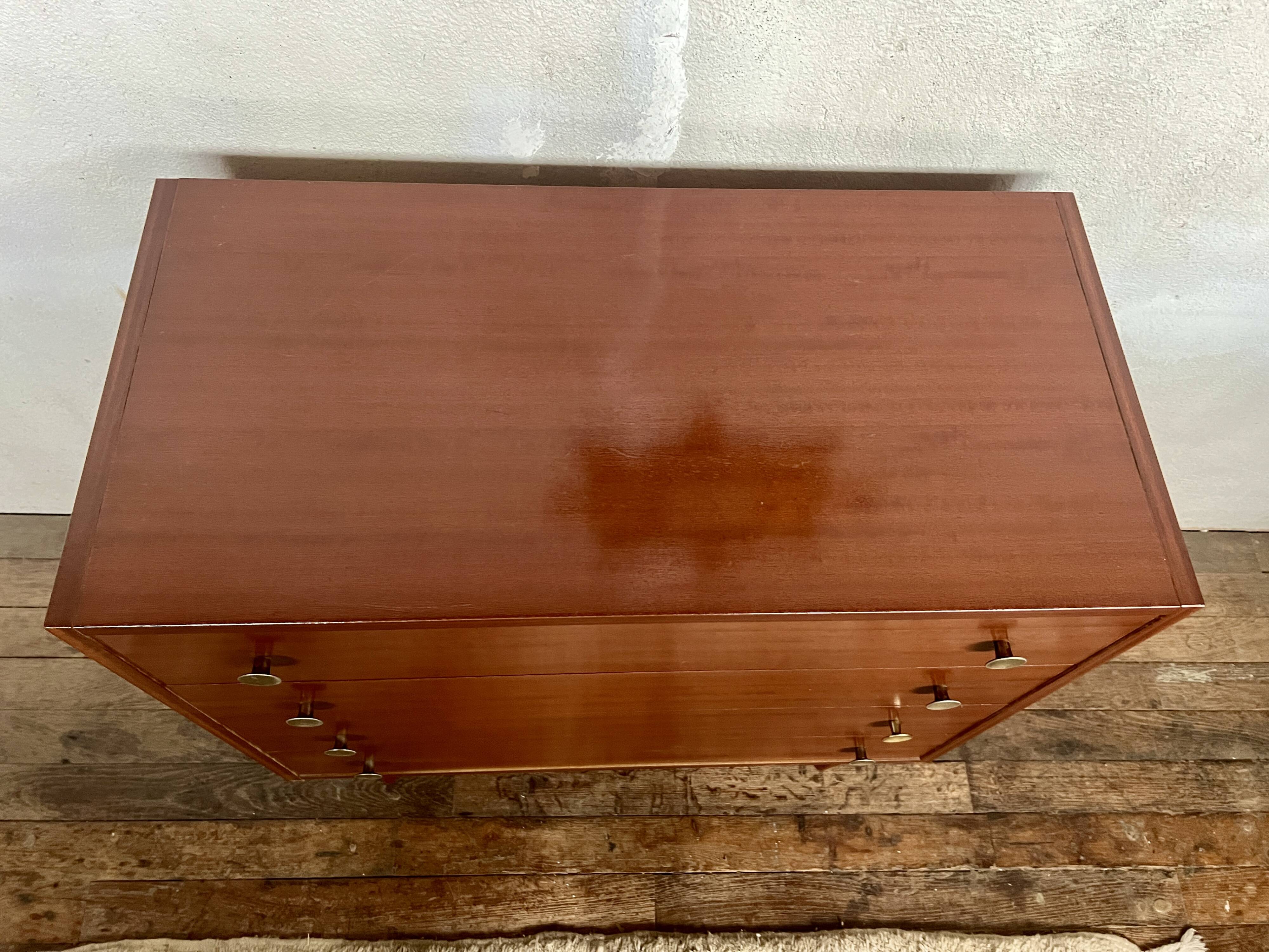 Vintage chest of drawers with spindle legs 1960