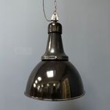 Black enamel Bauhaus factory lamp from Industria Rotterdam