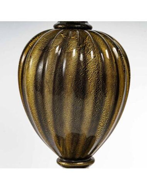 Paire de lampes de table en verre de Murano, Italie, 1950.