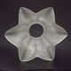 Replacement lampshade in vintage French opaque white glass with fluted edge 0183