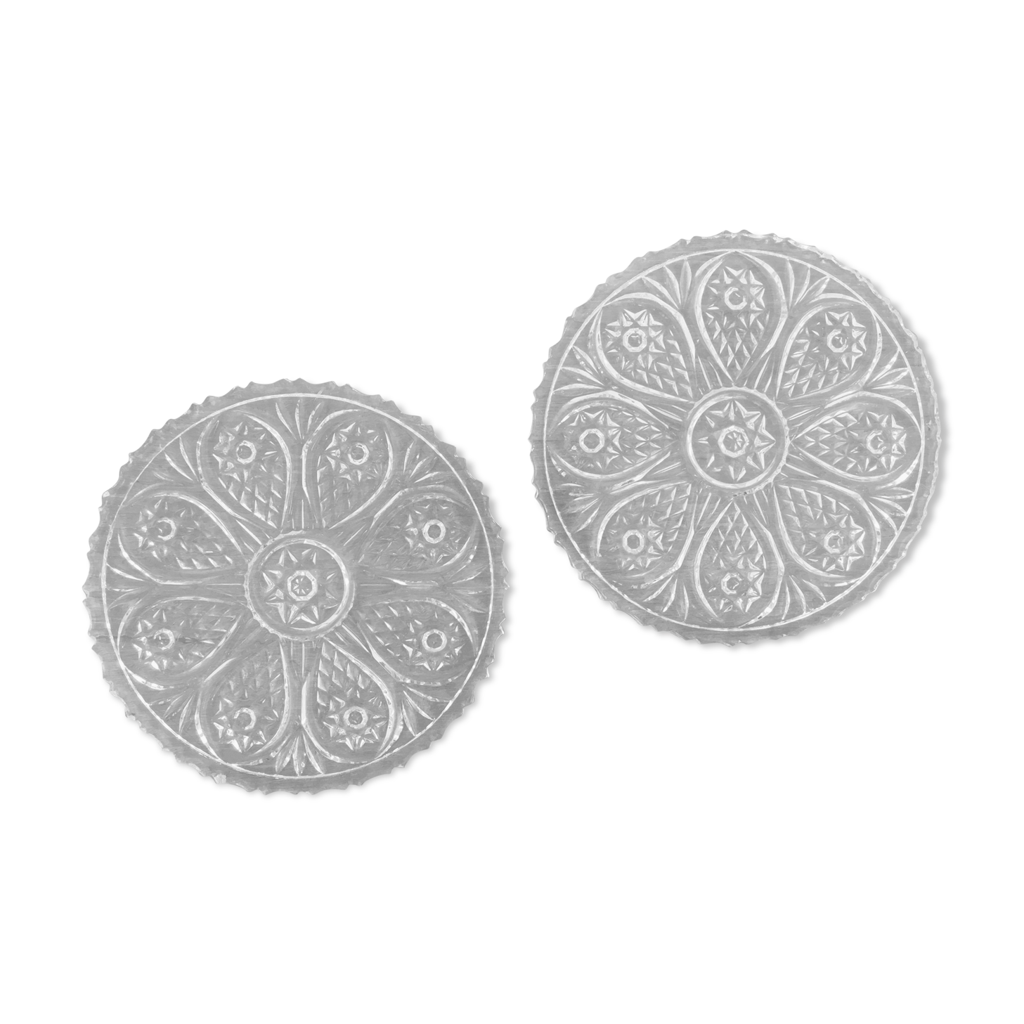 Chiseled glass bottle bottom