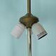 Lampadaire laiton et verre 80'