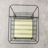 Minimalist perforated metal serving trolley in mid-century style, 1960s.