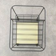 Minimalist perforated metal serving trolley in mid-century style, 1960s.