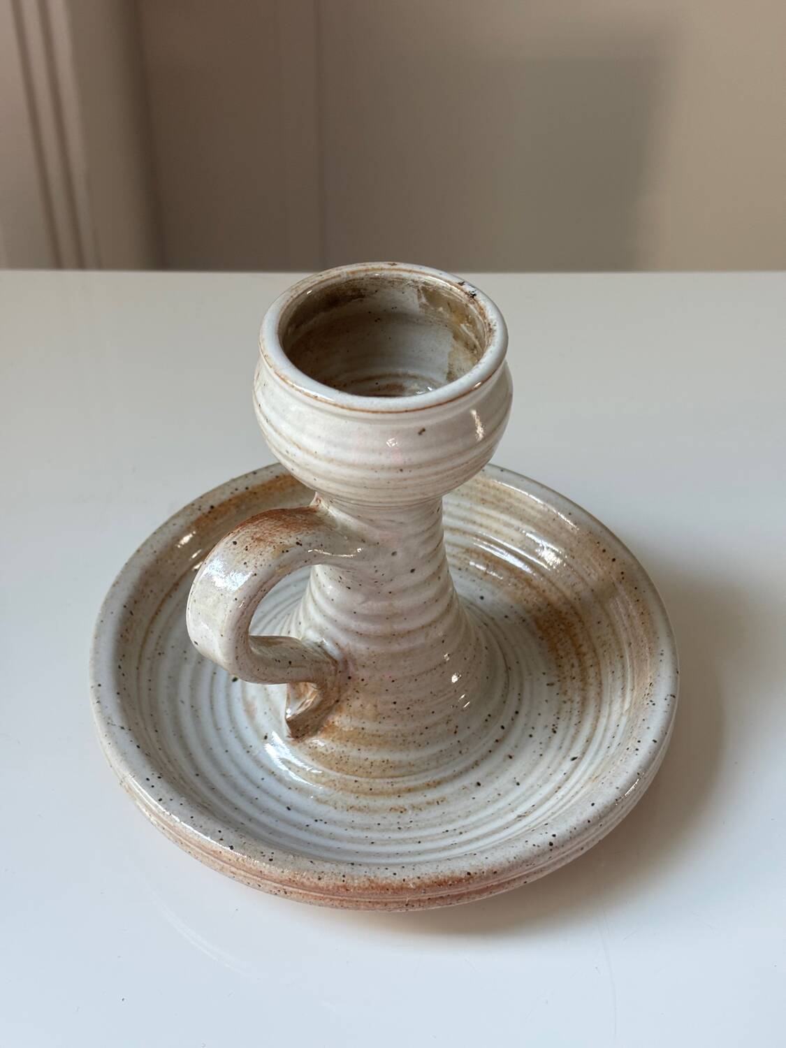Marais stoneware candle holder