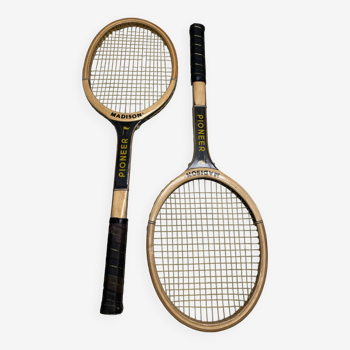 Raquettes de tennis vintage Pioneer en bois