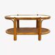 Vintage roasttan coffee table and glass top