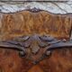 Rounded Walnut Burl Double Bed, 1950s
