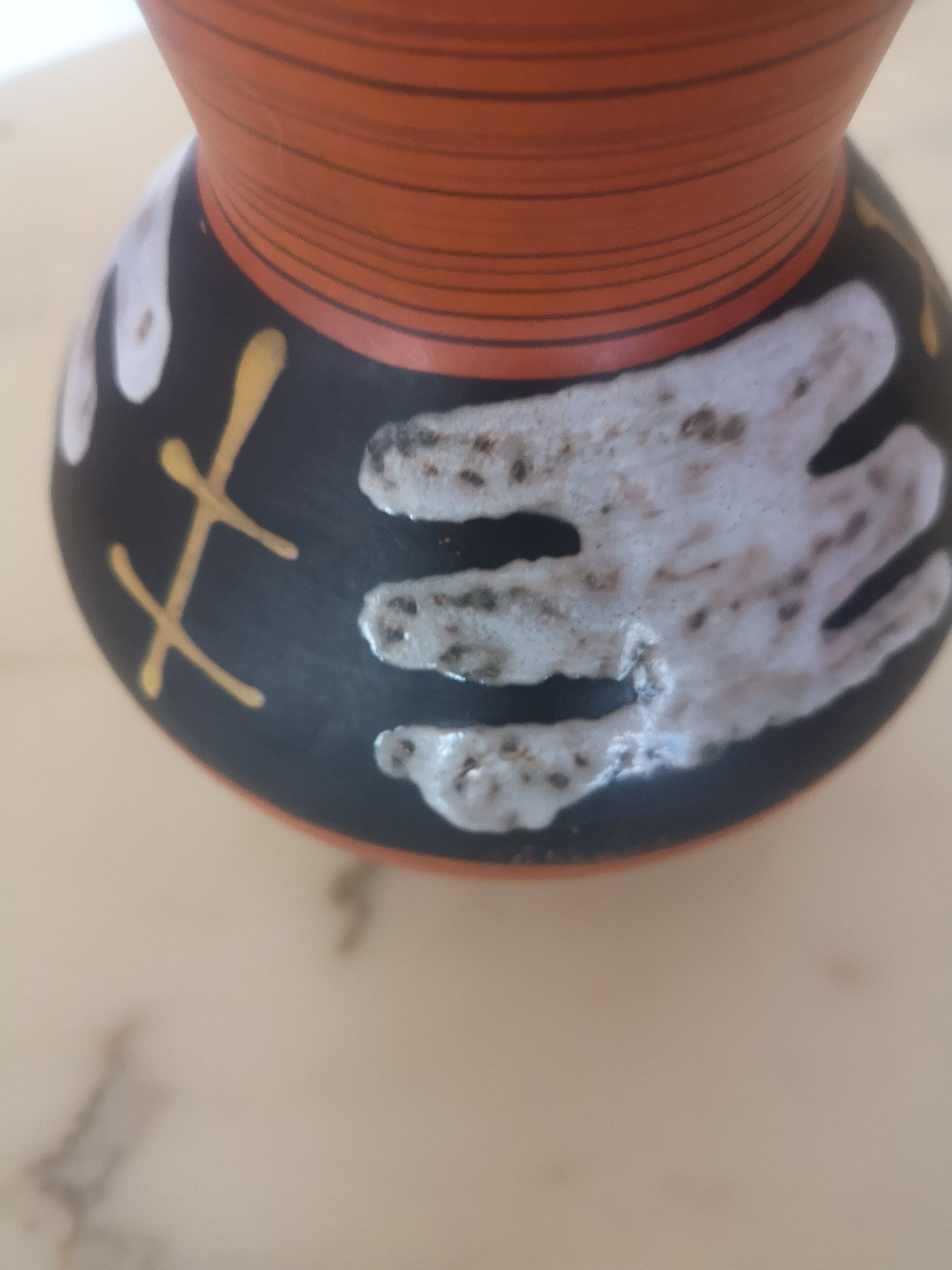 Stamped and numbered Scandinavian vase 1970