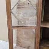 Ancien cabinet vitré Art déco en teck birman