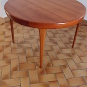 Vintage Scandinavian extendable table with double extension