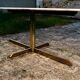 Super Malta marble and brass dining table, Roche Bobois, 1980s