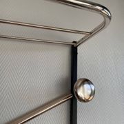 Wall-mounted coat rack with 8 hooks, vintage 50/60