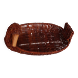 Vintage dark wicker duck basket