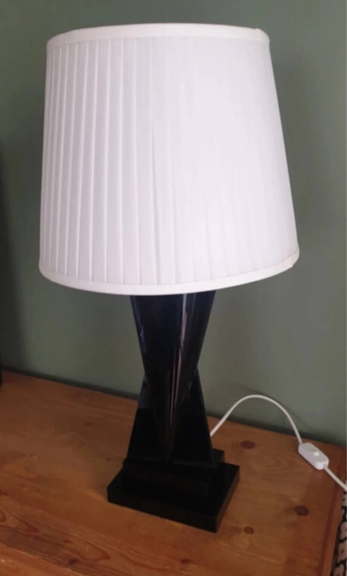 Lampe en cristal taillé noir – 64 cm – 7,6 kg