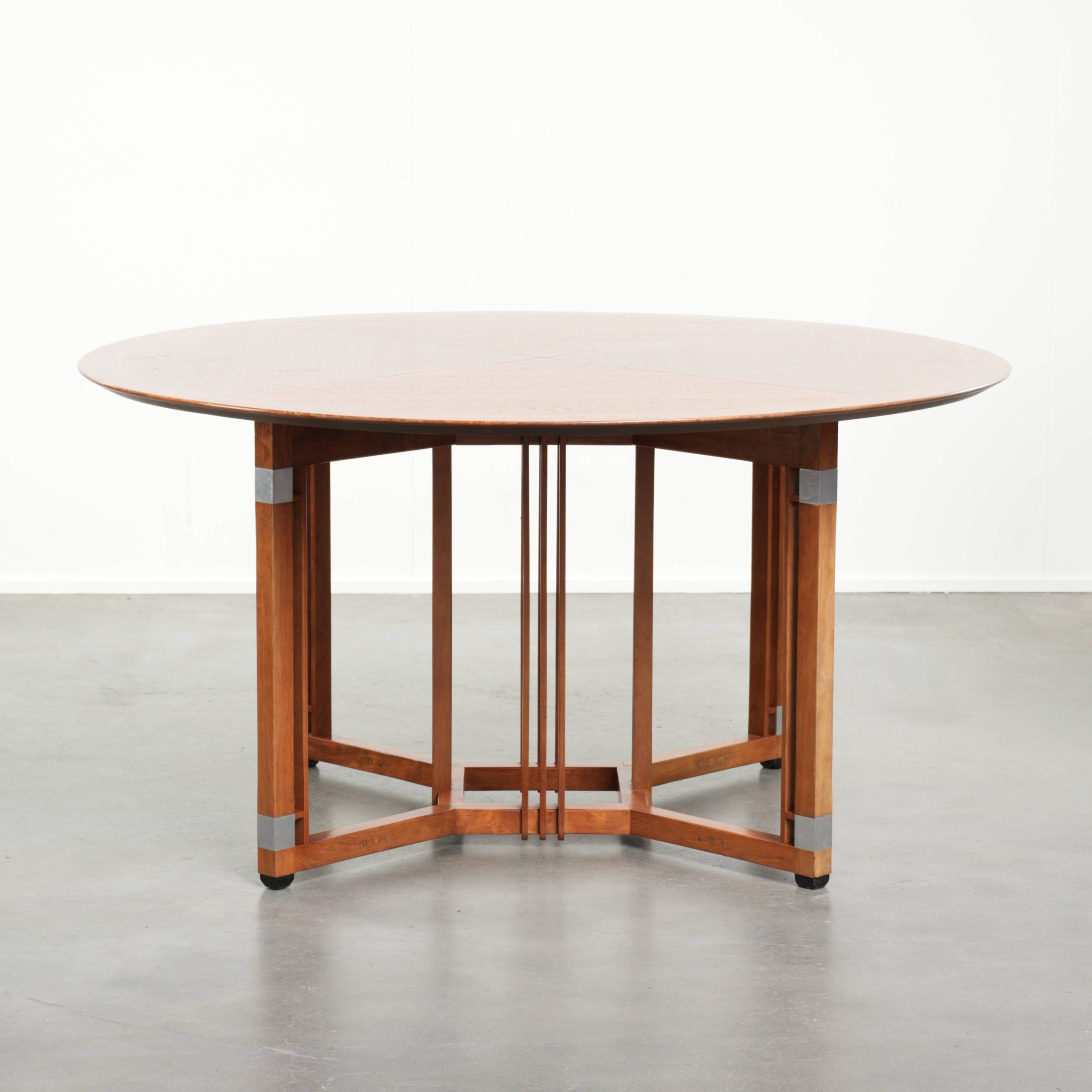 Round vintage Art Deco design dining table  for 4 people