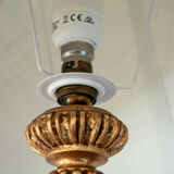 Lampe en bois doré