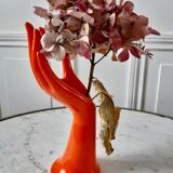 Vase soliflore main baguier vintage