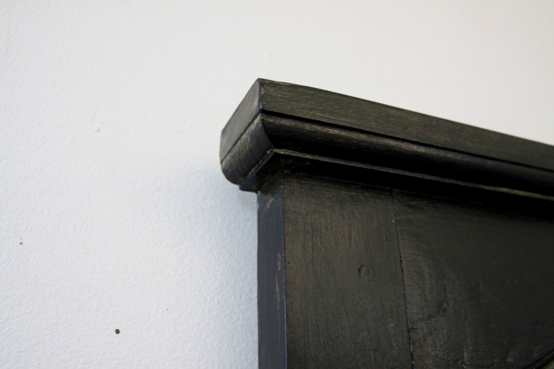 Old-air patinated black mirror 54x38cm