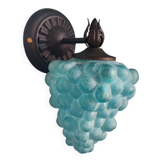 Vintage glass grape-shaped wall lamp