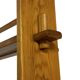 Vintage wooden wall shelve rack bookshelf in pinewood minimalist design