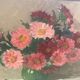 Painting the bouquet of Daisies signed Renée VAsse, old frame