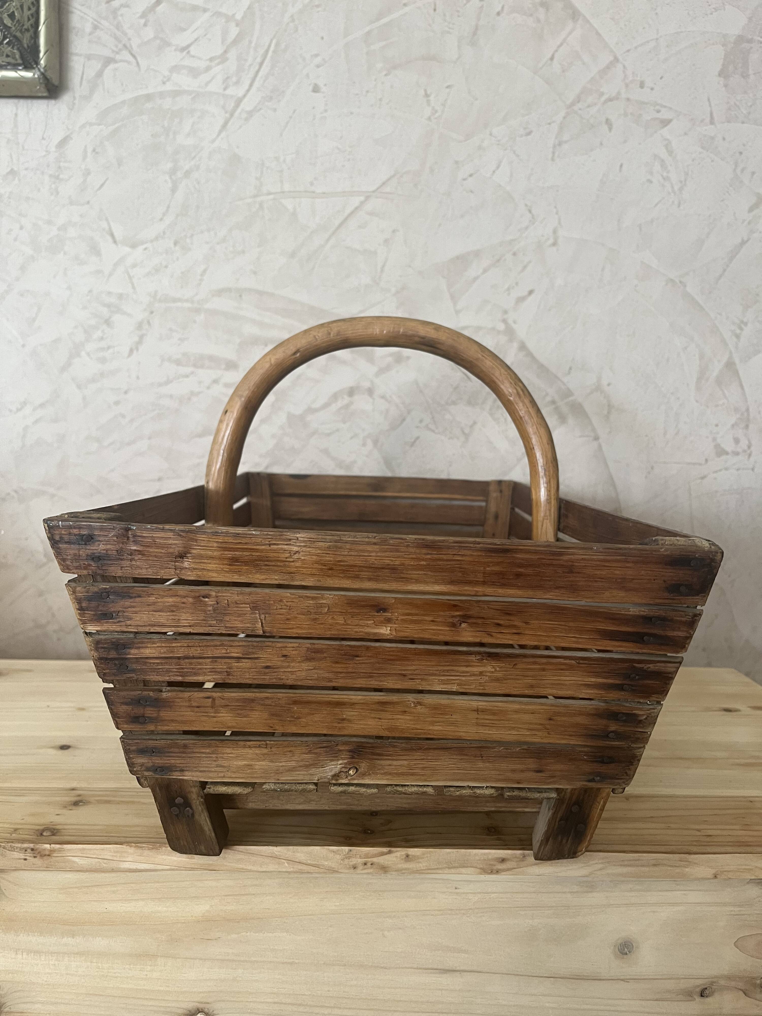 Wooden farm basket