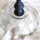 Vintage crystal glass fruit bowl, crystal glass fruit basket.