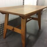 Table light oak by Rene Gabriel around 1950 reconstruction