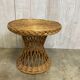 Vintage wicker pedestal table